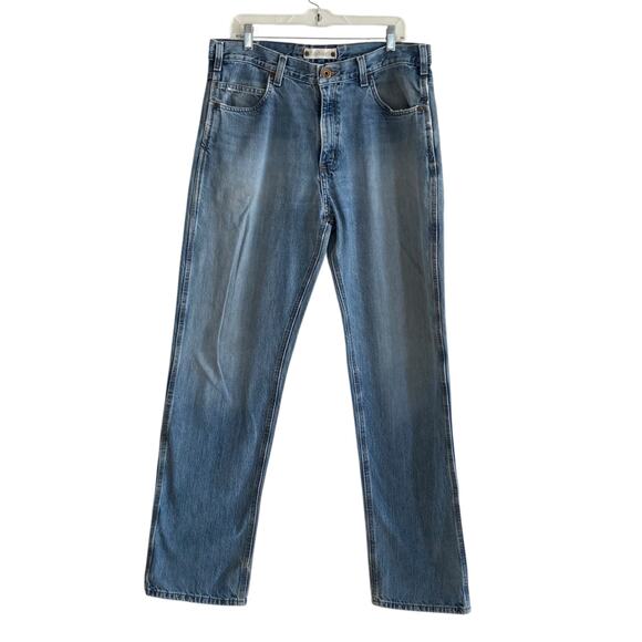 Carhartt Traditional Fit Bootcut Faded Mid Wash Western Gorpcore Jeans Sz 36x34 - Picture 1 of 16